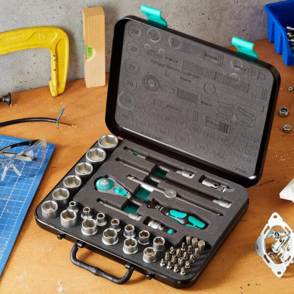 42e665106ffc4cdfa04c22dee81b3be4 5003594001 8100 SB 2 Zyklop 3/8" Metric Ratchet Set ( Piece of 43)
