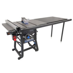 Delta 10 Contractor Table Saw with 52 Rip Capacity and Cast Iron Extension Wings