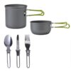 5PC Picnic Set Outdoor Portable Camping Pot 1-2 People Picnic Barbecue Tableware Pot