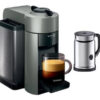 Nespresso Evoluo Coffee and Espresso Machine by De'Longhi with Aerocinno, Graphite Metal