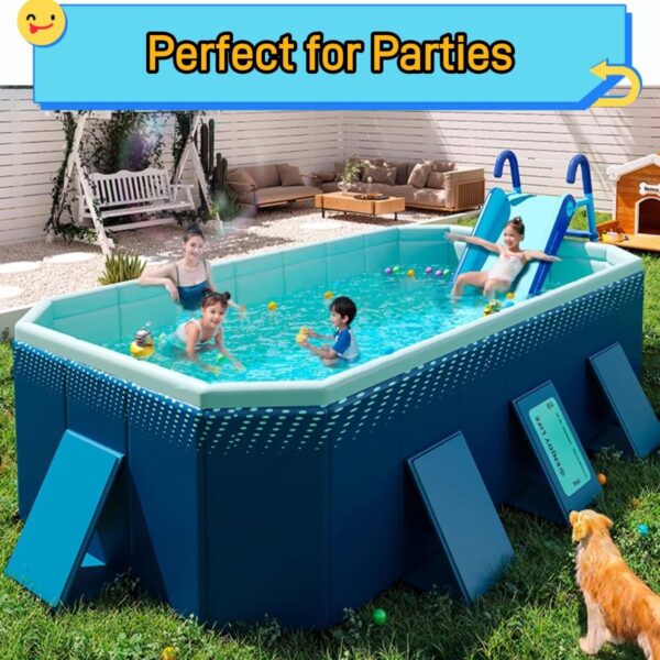 438feaa7da0d4e9987fcce00ca3495d7 Pool Slide Inflatable Swimming Water Slide, Summer Swimming Pool Supplies Universal Trampoline Ladder Backyard Slide Home Playground Equipment