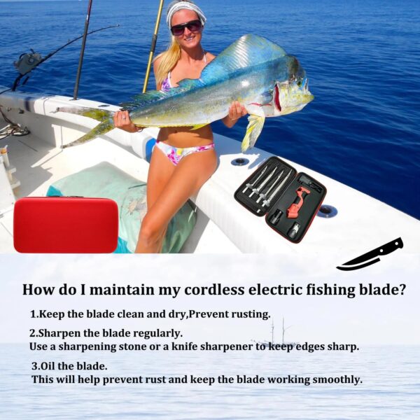43bf5eedf0b2411c8180e91c1d90e674 Cordless Electric Fish Fillet Knife with 4 Stainless Steel Blades
