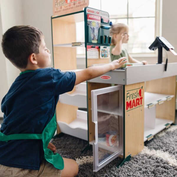 Melissa & Doug Freestanding Wooden Fresh Mart Grocery Store - FSC Certified