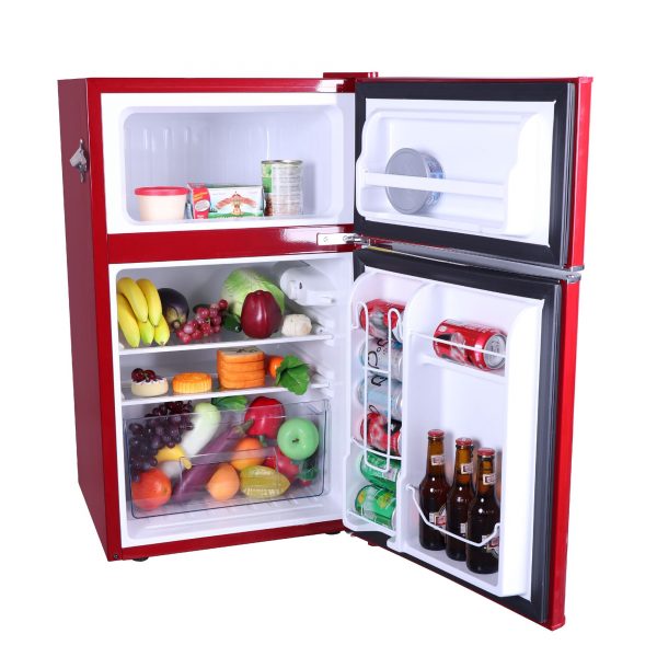 445536c41b0644618cd9467f16fd90fc 3.2 Cu ft Two Door Compact Refrigerator with Freezer