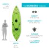 Lifetime Tahoma 10 ft Sit-on-Top Kayak, Lime Green (90816)