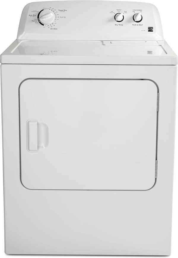 44f43120efe748489eb01afd402061a4 Kenmore 29′′ Front Load Electric Dryer with Wrinkle Guard and 7.0 Cubic Ft. Total Capacity, White