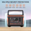 Portable Power Station, 297Wh Backup Lithium Battery Generator with 600W AC Output and 100W Fast Charging, Solar Generator for Outdoors Camping, Travel Emergency, Home Blackout