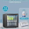 Mini Fridge 130 Can Beverage Refrigerator Cooler, 3.2 Cu.Ft Drink Fridge for Soda Wine Beer, Adjustable Temperature Control for Home Office, Black