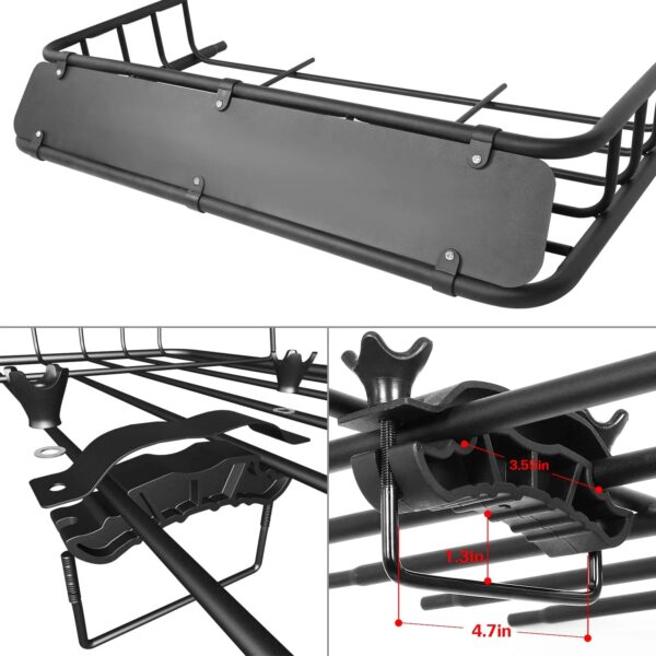 459d9af4e8294b658888f7aaa864074f WEIZE 54" x 34" Heavy Duty Roof Rack, Rooftop Cargo Carrier Basket