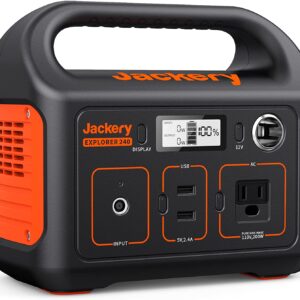 Portable Power Station Explorer 240, 240Wh Backup Lithium Battery, 110V 200W Pure Sine Wave AC Outlet, Solar Generator