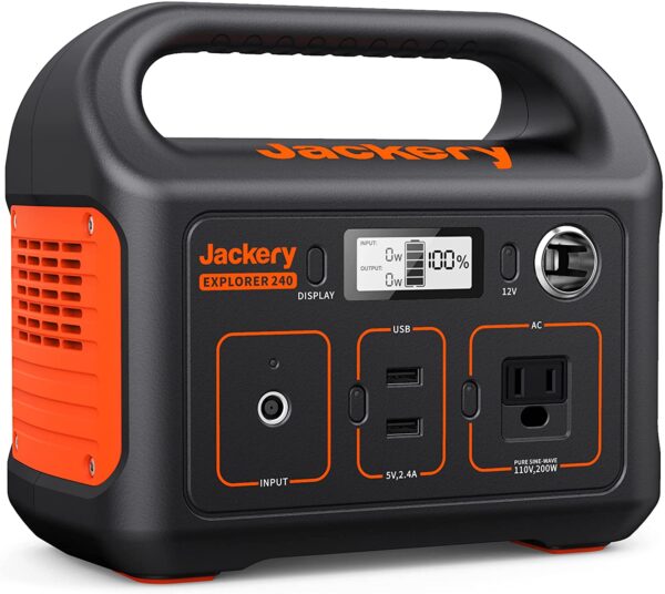 45cac5e81fa44d4b8aa8d8a973bad910 Portable Power Station Explorer 240, 240Wh Backup Lithium Battery, 110V 200W Pure Sine Wave AC Outlet, Solar Generator