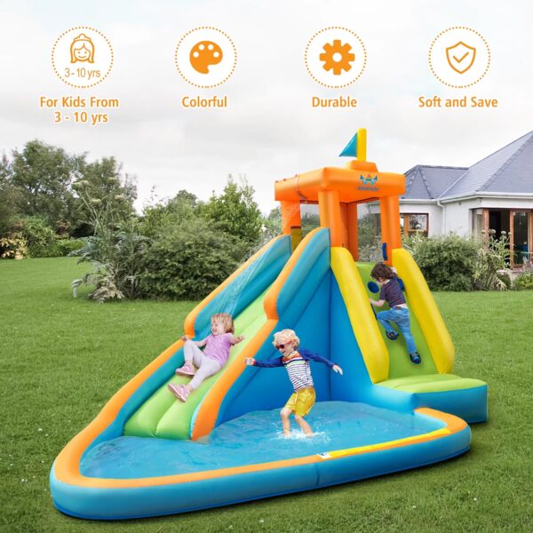 45f1e1454b634bd29723d21dbd84025d Costway Kids Bounce House Castle Splash Water Pool Without Blower