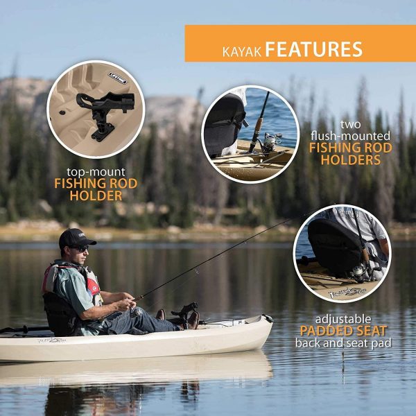 4635dc6c84b343d19610abe105573d61 Lifetime 90806 Tamarack Angler 100 Fishing Kayak C 2 Pack (Paddles Included)