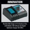 18-Volt LXT Battery and Rapid Optimum Charger Starter Pack (5.0Ah) with bonus 18V LXT Brushless Cut-Off/Angle Grinder BL1850BDC2XAG04