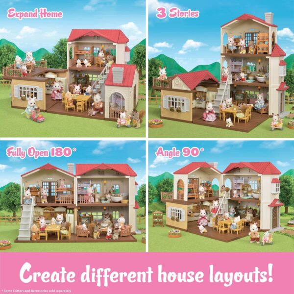 466e322611914a5eb01da1e69ce29173 Calico Critters Red Roof Country Home, Dollhouse Playset with Figures, Furniture and Accessories