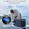 Car Refrigerator, 40 Qt(38L) Portable Refrigerator, Electric Cooler with Ice Maker, Dual Zone WIFI APP Control(-13℃~50℃), 12/24V DC/AC For Camping, Travel, Fishing, Outdoor, Truck