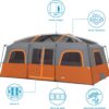 CORE Straight Wall Cabin Tents | 10 Person / 11 Person / 12 Person Large Multi Room Family Tents for Car Camping & Outdoor Adventures