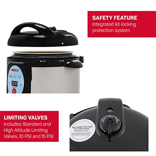 4783253ef07241e289630ebbb2805480 NESCO NPC-9 Smart Electric Pressure Cooker and Canner, 9.5 Quart, Stainless Steel
