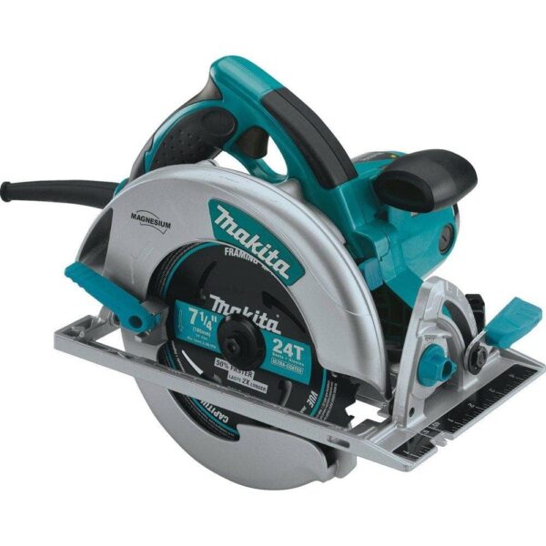 15 Amp 7-1/4 in. Corded Lightweight Magnesium Circular Saw with LED Light, Dust Blower, 24T Carbide blade, Hard Case 5007MG