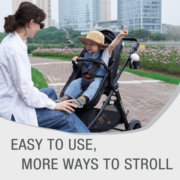 4883d584c8a54f718d9ac24e5ffbec42 2 in 1 Baby Stroller, Convertible Bassinet Pushchair for Infants and Newborns 0-36 Months