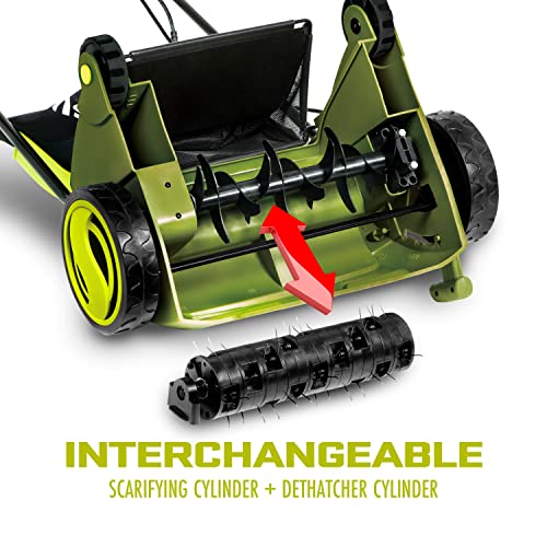 488ef0051d15474884fadcbb9f18eb9e Sun Joe 12-Amp 13-Inch Electric Dethatcher and Scarifier w/Removeable 8-Gallon Collection Bag