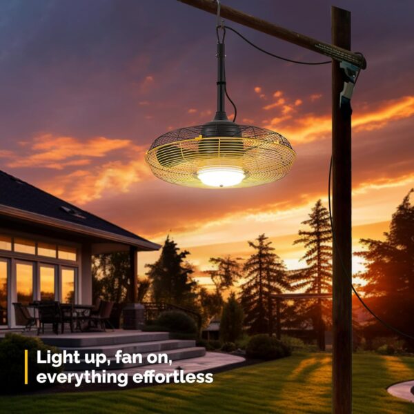 4891f372d0d949c4a3308dee213cf184 Outdoor Ceiling Fan with Light, Plug in Ceiling Fan with Remote, Gazebo Fans Outdoor Hanging for Patios Waterproof, Wet Rated Hanging Fan with App Control
