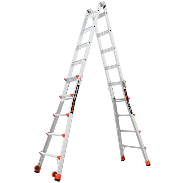 48aabe76e3814831bee4ed06c43d3236 22-ft Aluminum 300-lb Telescoping Type IA Multi-Position Ladder ;