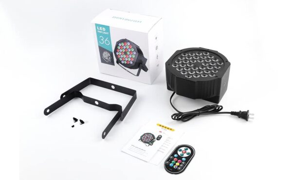 48aec03b7bf3465683a0d89c84ae2c62 U`King Stage Lights 10 Packs 36LED RGB LED Par Lights