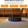 Qrevo Pro Robot Vacuum and Mop with FlexiArm Design Edge Mopping, Dynamic Hot Water Mop Washing and Auto Mop Drying, Intelligent Dirt Detection, 7,000 Pa Suction, Ideal for Carpets