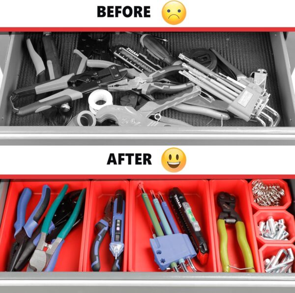 49cf6e6d1fa143ddb6096c6accf2119e Tool Chest 8-Drawer | 42'' Large Rolling Tool Chest with Wheels | Detachable Top Metal Tool Box | Garage Storage Cabinet for Repair Room,Warehouse | Rolling Tool Box with Hooks,Liners,Tray Divider