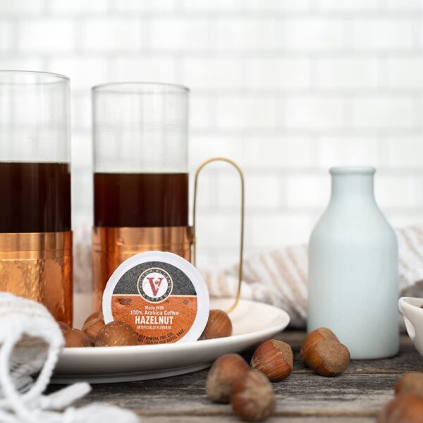 4a4ffaa8a3c247eb894af4a866a4e5d2 Victor Allen’s Coffee Hazelnut Blend Medium Roast, 80 K-Cup Pods, Flavored Arabica for Keurig Brewers