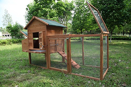 4a696fb3d28b4e94a55eb7a9b20084c3 Outdoor 80'' Wooden Chicken Coop Nest Box Hen House Poultry Pet Hutch Garden Backyard Cage