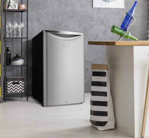 4a6b80d3bdae46dba09da06095cb9052 Danby 4.4 Cu Ft Mini All-Refrigerator DAR044A6DDB, Iridium Silver