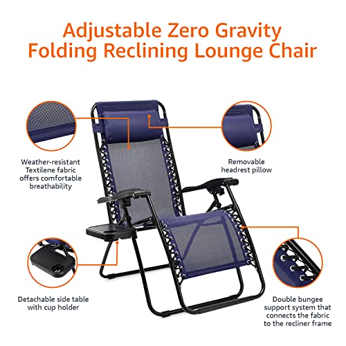 4af7f54d996740cb8d18e79ffe664b99 Outdoor Adjustable Zero Gravity Folding Reclining Lounge Chair Set