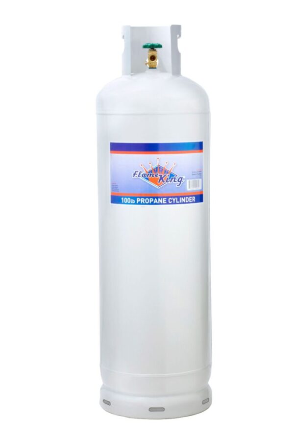 4afef9da910f42c08fec430557a7179e Flame King 100 lb Steel Propane Cylinder with OPD Valve, DOT Approved, Rust-Resistant, for Grills & Heaters