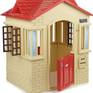 Little Tikes Cape Cottage Playhouse with Working Doors, Windows, and Shutters - Tan