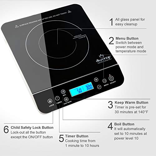 4b4b16a8929a4cb88da0c75d9c8c7ca0 Duxtop Portable Induction Cooktop, Countertop Burner Induction Hot Plate with LCD Sensor