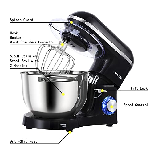 4ba1c212791b4b60bc244fbb12a428d8 Aucma Stand Mixer, 6.5-QT 660W 6-Speed Tilt-Head Food Mixer, Kitchen Electric Mixer