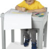 Wooden Lift-Top Desk & Chair - Honey