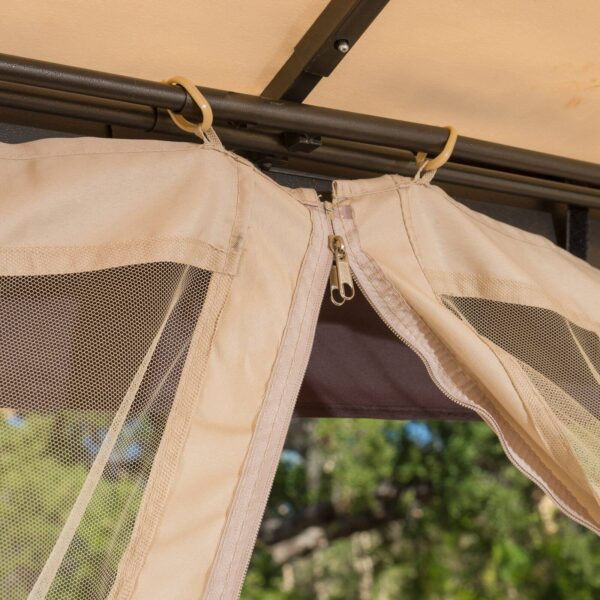 4c61b884545844e98a5805c357cb08a7 Christopher Knight Home Skyline Fabric Gazebo by Beige