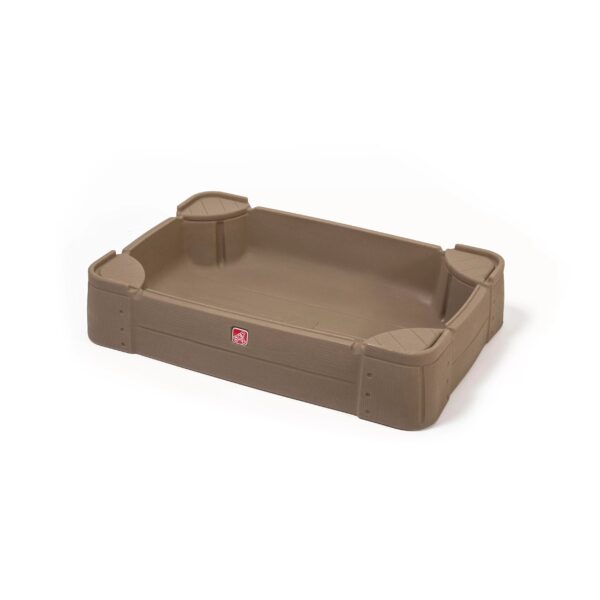 4cada65f4ce04d949a9ea0edf8951bb1 Step2 Play and Store Kids Plastic Sandbox with Cover, Brown