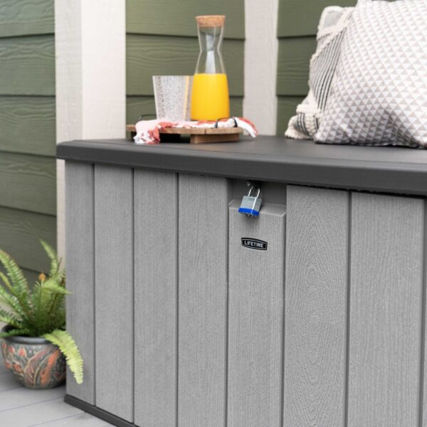 4cdbbf9076de437ea7783582e8f5b77a Lifetime 150 Gallon Outdoor Storage Deck Box in Storm Dust Gray