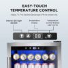Mini Fridge 130 Can Beverage Refrigerator Cooler, 3.2 Cu.Ft Drink Fridge for Soda Wine Beer, Adjustable Temperature Control for Home Office, Black