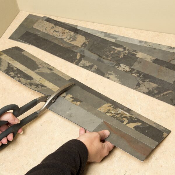 4dd9a3eb1111447cacc70226b4c851b0 Aspect Peel and Stick Stone Overlay Kitchen Backsplash Tile - Medley Slate (Approx. 15 sq ft Kit)
