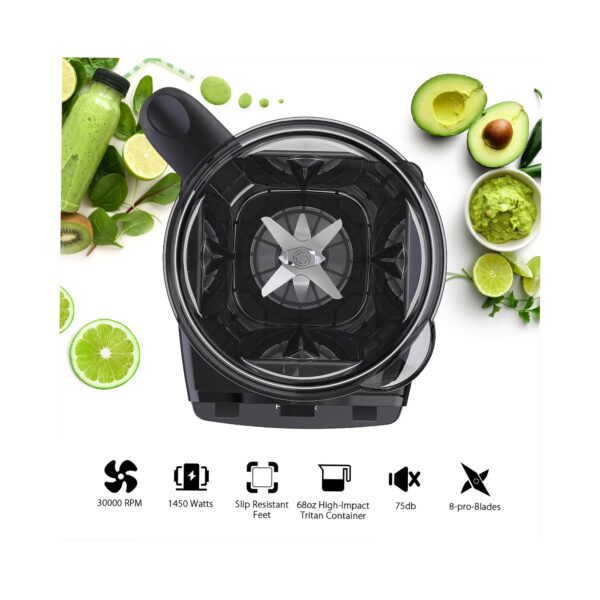 4e00c1b5e04a4458b23c6aec25b4a3f6 Professional Blender with 1450-Watt Motor & 68 oz Dishwasher-Safe Total Crushing Pitcher, Black