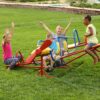 Lifetime Kid's Ace Flyer Metal Teeter Totter, Yellow, Red and Blue (151110)