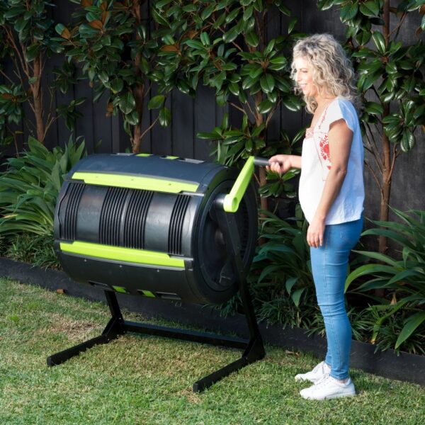 4ed431dde7f6474884aab3701b41307a 65-Gallon Compost Tumbler And Cart Combo