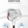 Dreo Pedestal Fan with Remote, PolyFan 513S, 43'' Quiet Standing Fan for Home Bedroom, 120°+105° Smart Oscillating Floor Fans with Wi-Fi/Voice Control, Works with Alexa/Google, 6 Modes, 8 Speeds,Grey