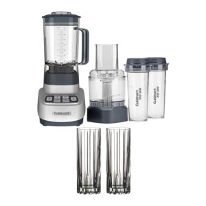 Cuisinart Velocity Ultra Trio 1HP Blender/Food Processor with Fizz Cocktail Glasses