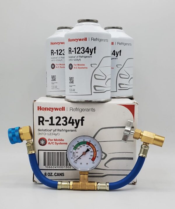 4f4d54c4788a463aa2447661c61f96f6 Refrigerant (3 Freon Cans) & HD Brass Can Tap with Gauge-Honey Well